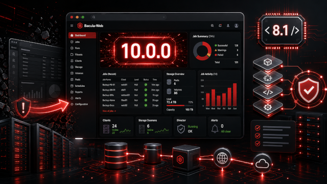Bacula-Web 10.0.0 updates dependencies and requires PHP 8.1